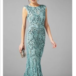 Phase Collection8 Tapework lace formal Dress Green